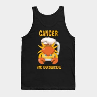 Cancer sign funny beer t-shirt Tank Top